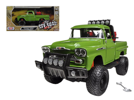 1958 Chevrolet Apache Fleetside Pickup Truck Off Road Green 1/24 Diecast Model by Motormax <h2>1958 Motormax</h2> <p>High-quality car perfect for collectors and enthusiasts. Features detailed interior