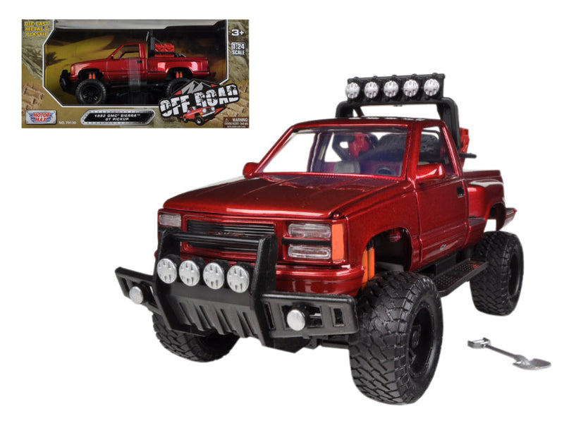 1992 GMC Sierra GT Pickup Truck Off Road Red 1/24 Diecast Model by Motormax <h2>1992 Motormax</h2> <p>High-quality car perfect for collectors and enthusiasts. Features detailed interior exterior craft
