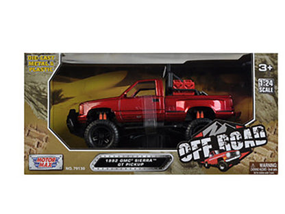 1992 GMC Sierra GT Pickup Truck Off Road Red 1/24 Diecast Model by Motormax <h2>1992 Motormax</h2> <p>High-quality car perfect for collectors and enthusiasts. Features detailed interior exterior craft