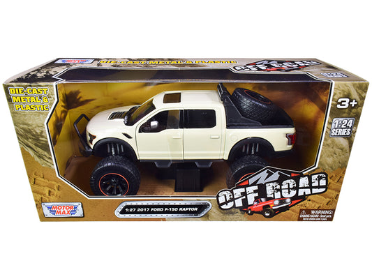 2017 Ford F-150 Raptor Off-Road Pickup Truck Cream 1/27 Diecast Model Car by Motormax <h2>2017 Motormax</h2> <p>High-quality perfect for collectors and enthusiasts. Features detailed interior exterior