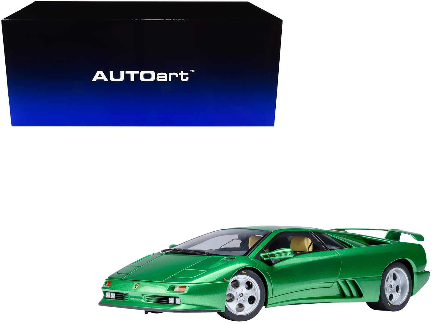 Lamborghini Diablo SE30 Verde Mic/Green Metallic 1/18 Model Car by Autoart <h2>Lamborghini Autoart</h2> <p>High-quality diecast perfect for collectors and enthusiasts. Features detailed interior exter