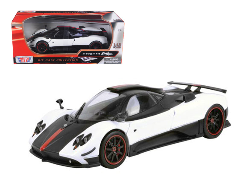 Pagani Zonda 5 Cinque White and Black 1/18 Diecast Model Car by Motormax <h2>Pagani Motormax</h2> <p>High-quality perfect for collectors enthusiasts. Features detailed interior exterior craftsmanship,