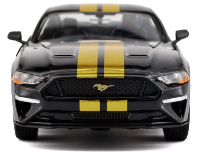 2018 Ford Mustang GT 5.0 Black with Gold Stripes and Graphics "Midnight Eclipse" Series 1/24 Diecast Model Car by Motormax <h2>2018 Motormax</h2> <p>High-quality perfect for collectors enthusiasts. Fe