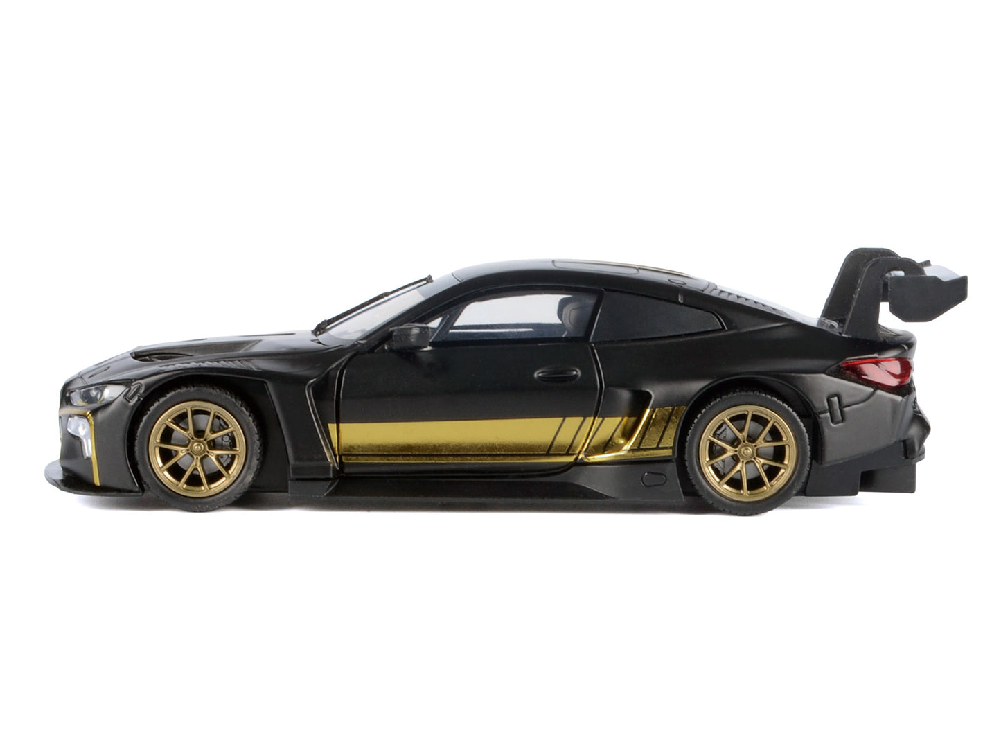 BMW M4 GT3 Matt Black with Gold Stripes "Midnight Eclipse" Series 1/24 Diecast Model Car by Motormax <h2>BMW Motormax</h2> <p>High-quality perfect for collectors and enthusiasts. Features detailed int