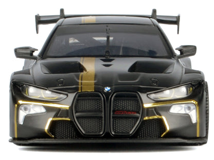 BMW M4 GT3 Matt Black with Gold Stripes "Midnight Eclipse" Series 1/24 Diecast Model Car by Motormax <h2>BMW Motormax</h2> <p>High-quality perfect for collectors and enthusiasts. Features detailed int