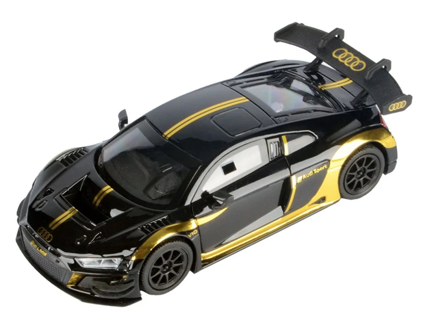 Audi R8 LMS GT3 Black with Gold Stripes and Graphics "Midnight Eclipse" Series 1/24 Diecast Model Car by Motormax <h2>Audi Motormax</h2> <p>High-quality perfect for collectors enthusiasts. Features de