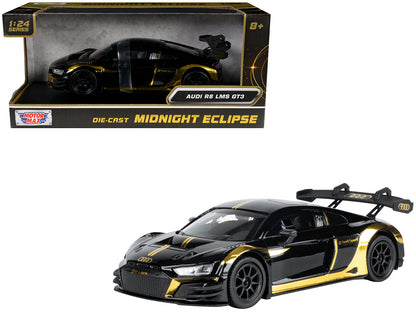 Audi R8 LMS GT3 Black with Gold Stripes and Graphics "Midnight Eclipse" Series 1/24 Diecast Model Car by Motormax <h2>Audi Motormax</h2> <p>High-quality perfect for collectors enthusiasts. Features de