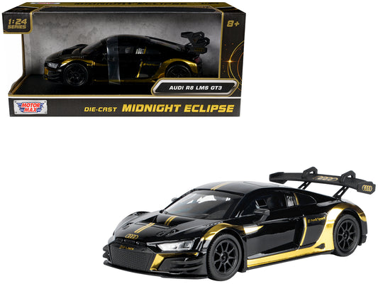 Audi R8 LMS GT3 Black with Gold Stripes and Graphics "Midnight Eclipse" Series 1/24 Diecast Model Car by Motormax <h2>Audi Motormax</h2> <p>High-quality perfect for collectors enthusiasts. Features de
