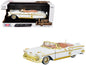 1958 Chevrolet Impala White Metallic Gold 1/24 Diecast Model Car - Motormax