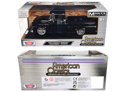 1958 Chevrolet Apache Fleetside Pickup Black "Maxx Design" "American Classics" Series 1/24 Diecast Model Car by Motormax <h2>1958 Motormax</h2> <p>High-quality perfect for collectors and enthusiasts.