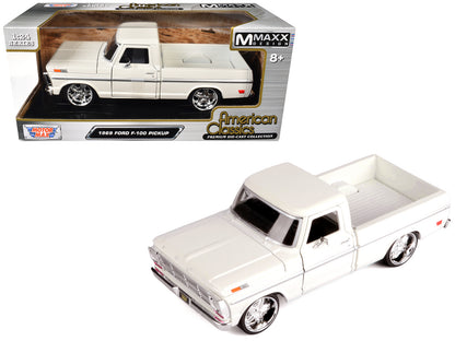 1969 Ford F-100 Pickup Truck Cream "Maxx Design" Series 1/24 Diecast Model Car by Motormax <h2>1969 Motormax</h2> <p>High-quality perfect for collectors and enthusiasts. Features detailed interior ext