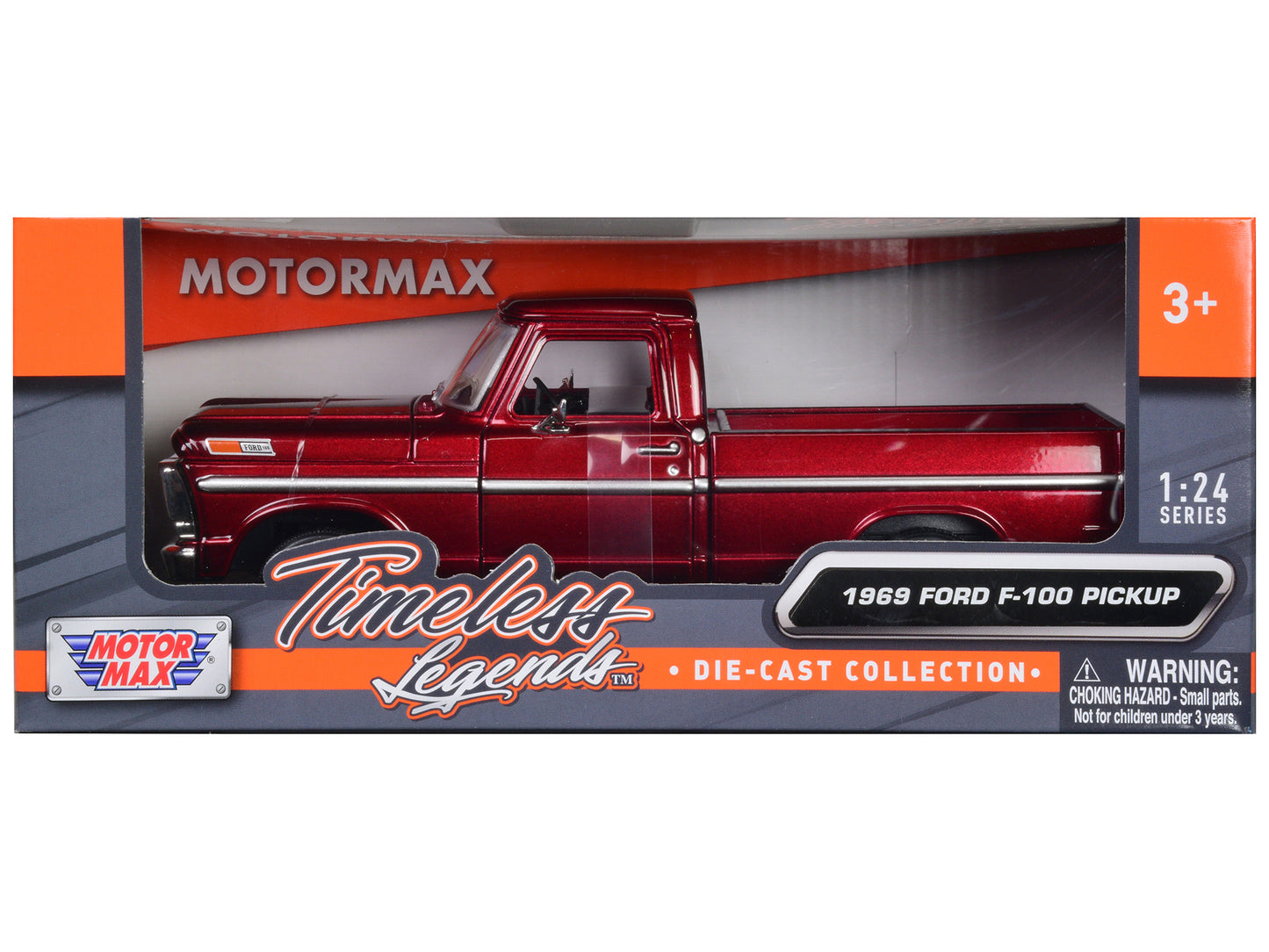 1969 Ford F-100 Pickup Truck Burgundy 1/24 Diecast Model Car by Motormax <h2>1969 Motormax</h2> <p>High-quality perfect for collectors and enthusiasts. Features detailed interior exterior craftsmanshi