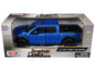 2017 Ford F-150 Raptor Pickup Truck Medium Blue Metallic 1/27 Diecast Model Car by Motormax