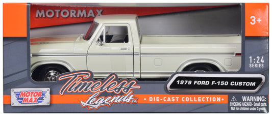 1979 Ford F-150 Pickup Truck White 1/24 Diecast Model Car by Motormax <h2>1979 Motormax</h2> <p>High-quality perfect for collectors and enthusiasts. Features detailed interior exterior craftsmanship,