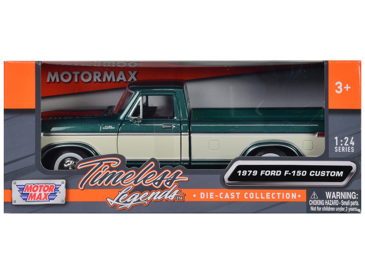 1979 Ford F-150 Pickup Truck Green Metallic and Cream 1/24 Diecast Model Car by Motormax <h2>1979 Motormax</h2> <p>High-quality perfect for collectors enthusiasts. Features detailed interior exterior