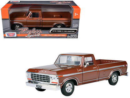 1979 Ford F-150 Pickup Truck Brown 1/24 Diecast Model Car by Motormax <h2>1979 Motormax</h2> <p>High-quality perfect for collectors and enthusiasts. Features detailed interior exterior craftsmanship,
