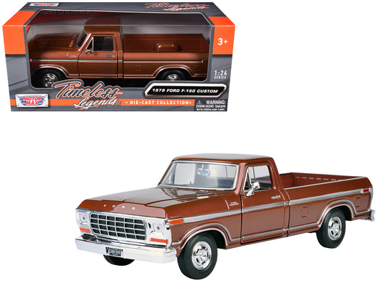 1979 Ford F-150 Pickup Truck Brown 1/24 Diecast Model Car by Motormax <h2>1979 Motormax</h2> <p>High-quality perfect for collectors and enthusiasts. Features detailed interior exterior craftsmanship,