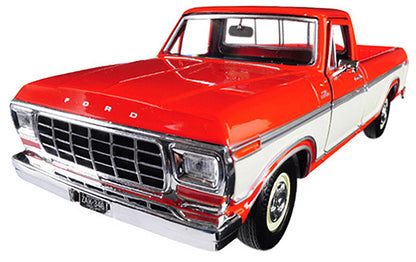 1979 Ford F-150 Custom Pickup Truck Orange and Cream 1/24 Diecast Model Car by Motormax <h2>1979 Motormax</h2> <p>High-quality perfect for collectors enthusiasts. Features detailed interior exterior c