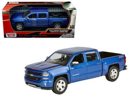 2017 Chevrolet Silverado 1500 LT Z71 Crew Cab Pickup Truck Blue 1/27 Diecast Model Car by Motormax <h2>2017 Motormax</h2> <p>High-quality perfect for collectors and enthusiasts. Features detailed inte