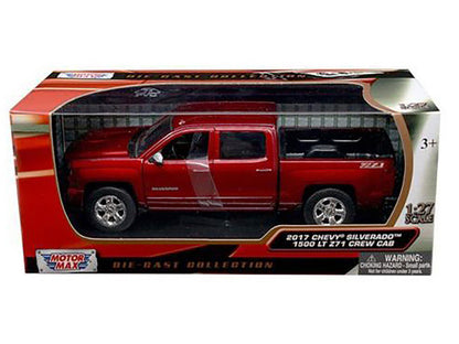 2017 Chevrolet Silverado 1500 LT Z71 Crew Cab Metallic Red 1/27 Diecast Model Car by Motormax <h2>2017 Motormax</h2> <p>High-quality perfect for collectors and enthusiasts. Features detailed interior