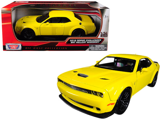 2018 Dodge Challenger SRT Hellcat Widebody Yellow 1/24 Diecast Model Car by Motormax <h2>2018 Motormax</h2> <p>High-quality perfect for collectors and enthusiasts. Features detailed interior exterior