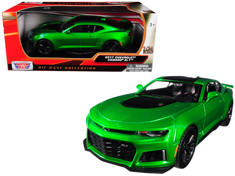 2017 Chevrolet Camaro ZL1 Metallic Green 1/24 Diecast Car Model by Motormax <h2>2017 Motormax</h2> <p>High-quality perfect for collectors and enthusiasts. Features detailed interior exterior craftsman