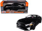 2018 Ford Mustang GT 5.0 Matt Black with Black Wheels 1/24 Diecast Model Car