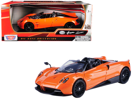 Pagani Huayra Roadster Orange 1/24 Diecast Model Car by Motormax <h2>Pagani Motormax</h2> <p>High-quality perfect for collectors and enthusiasts. Features detailed interior exterior craftsmanship, rea