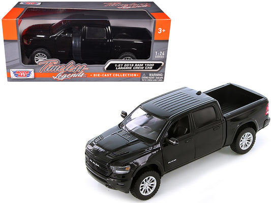 2019 RAM 1500 Laramie Crew Cab Pickup Truck Black 1/24 Diecast Model Car by Motormax <h2>2019 Motormax</h2> <p>High-quality perfect for collectors and enthusiasts. Features detailed interior exterior