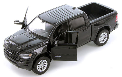2019 RAM 1500 Laramie Crew Cab Pickup Truck Black 1/24 Diecast Model Car by Motormax <h2>2019 Motormax</h2> <p>High-quality perfect for collectors and enthusiasts. Features detailed interior exterior