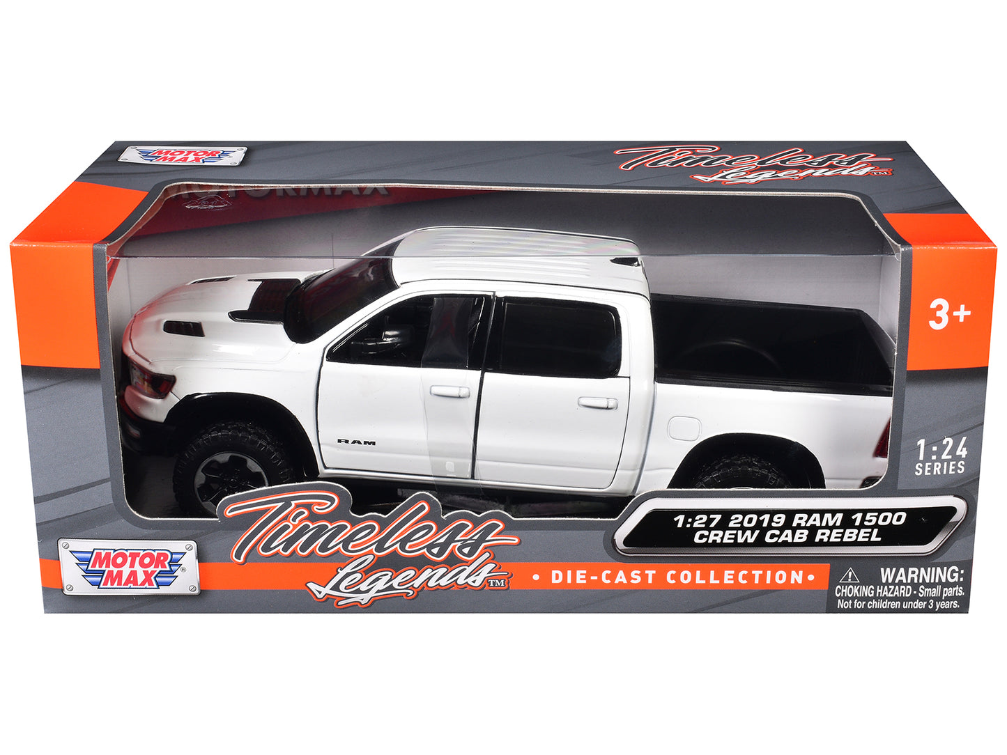 2019 RAM 1500 Rebel Crew Cab Pickup Truck White 1/24-1/27 Diecast Model Car by Motormax <h2>2019 Motormax</h2> <p>High-quality perfect for collectors and enthusiasts. Features detailed interior exteri