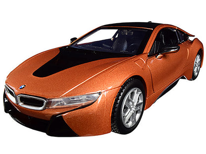 2018 BMW i8 Coupe Metallic Orange with Black Top 1/24 Diecast Model Car by Motormax <h2>2018 Motormax</h2> <p>High-quality perfect for collectors and enthusiasts. Features detailed interior exterior c