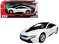2018 BMW i8 Coupe Metallic White with Black Top 1/24 Diecast Model Car by Motormax <h2>2018 Motormax</h2> <p>High-quality perfect for collectors and enthusiasts. Features detailed interior exterior cr