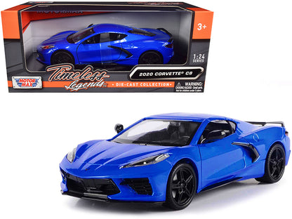 2020 Chevrolet Corvette C8 Stingray Blue Metallic "Timeless Legends" 1/24 Diecast Model Car by Motormax <h2>2020 Motormax</h2> <p>High-quality perfect for collectors and enthusiasts. Features detailed