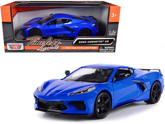 2020 Chevrolet Corvette C8 Stingray Blue Metallic "Timeless Legends" 1/24 Diecast Model Car by Motormax <h2>2020 Motormax</h2> <p>High-quality perfect for collectors and enthusiasts. Features detailed