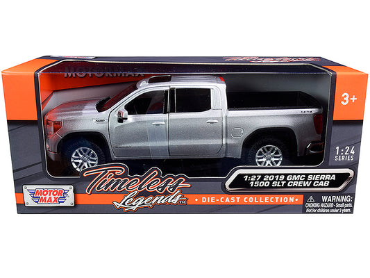 2019 GMC Sierra 1500 SLT Crew Cab Pickup Truck Silver Metallic 1/24-1/27 Diecast Model Car by Motormax <h2>2019 Motormax</h2> <p>High-quality perfect for collectors and enthusiasts. Features detailed