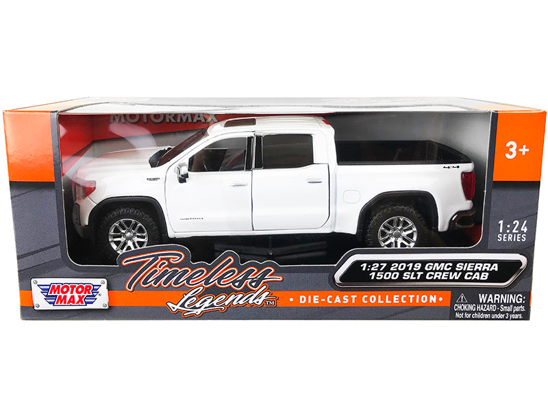 2019 GMC Sierra 1500 SLT Crew Cab 4x4 Pickup Truck with Sunroof White "Timeless Legends" Series 1/24-1/27 Diecast Model Car by Motormax <h2>2019 Motormax</h2> <p>High-quality perfect for collectors an