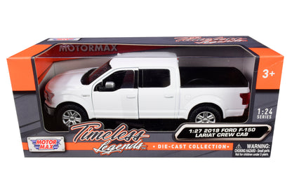 2019 Ford F-150 Lariat Crew Cab Pickup Truck White 1/24-1/27 Diecast Model Car by Motormax <h2>2019 Motormax</h2> <p>High-quality perfect for collectors and enthusiasts. Features detailed interior ext