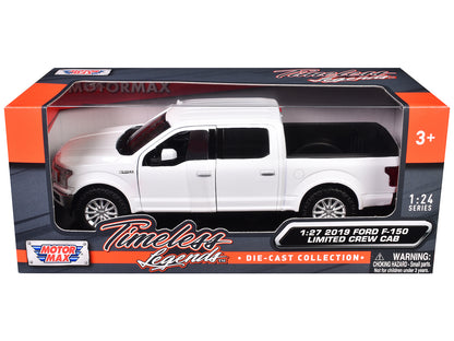 2019 Ford F-150 Limited Crew Cab Pickup Truck White 1/27 Diecast Model Car by Motormax <h2>2019 Motormax</h2> <p>High-quality perfect for collectors and enthusiasts. Features detailed interior exterio