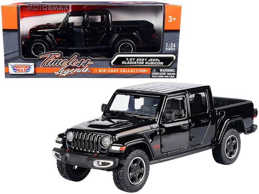2021 Jeep Gladiator Rubicon (Closed Top) Pickup Truck Black 1/24-1/27 Diecast Model Car by Motormax <h2>2021 Motormax</h2> <p>High-quality perfect for collectors and enthusiasts. Features detailed int