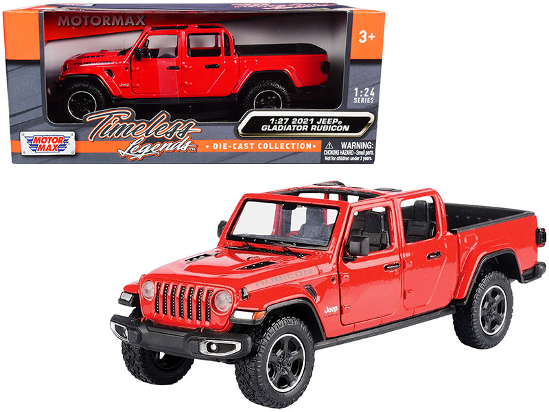 2021 Jeep Gladiator Rubicon (Open Top) Pickup Truck Red 1/24-1/27 Diecast Model Car by Motormax <h2>2021 Motormax</h2> <p>High-quality perfect for collectors and enthusiasts. Features detailed interio