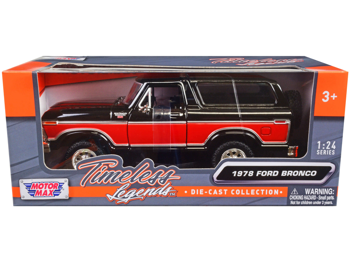 1978 Ford Bronco Ranger XLT with Spare Tire Black and Red "Timeless Legends" Series 1/24 Diecast Model Car by Motormax <h2>1978 Motormax</h2> <p>High-quality perfect for collectors enthusiasts. Featur