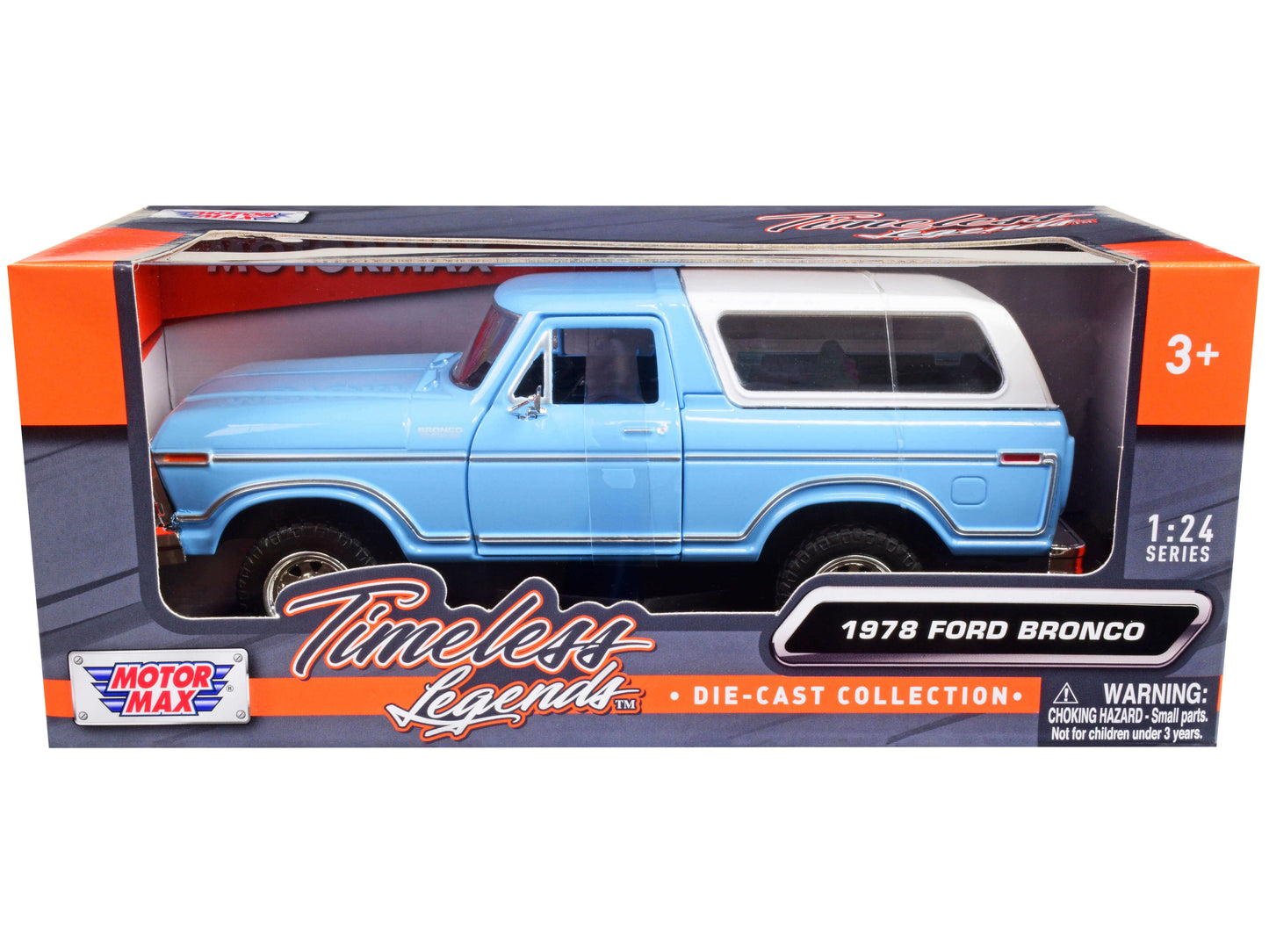 1978 Ford Bronco Custom Light Blue and White "Timeless Legends" Series 1/24 Diecast Model Car by Motormax <h2>1978 Motormax</h2> <p>High-quality perfect for collectors enthusiasts. Features detailed i