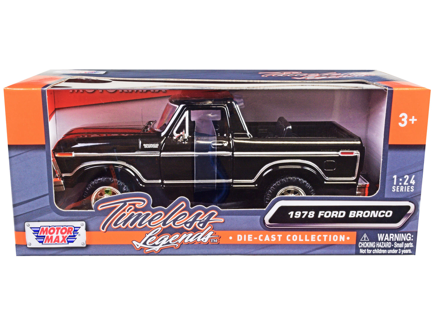 1978 Ford Bronco Custom (Open Top) Black "Timeless Legends" Series 1/24 Diecast Model Car by Motormax <h2>1978 Motormax</h2> <p>High-quality perfect for collectors and enthusiasts. Features detailed i