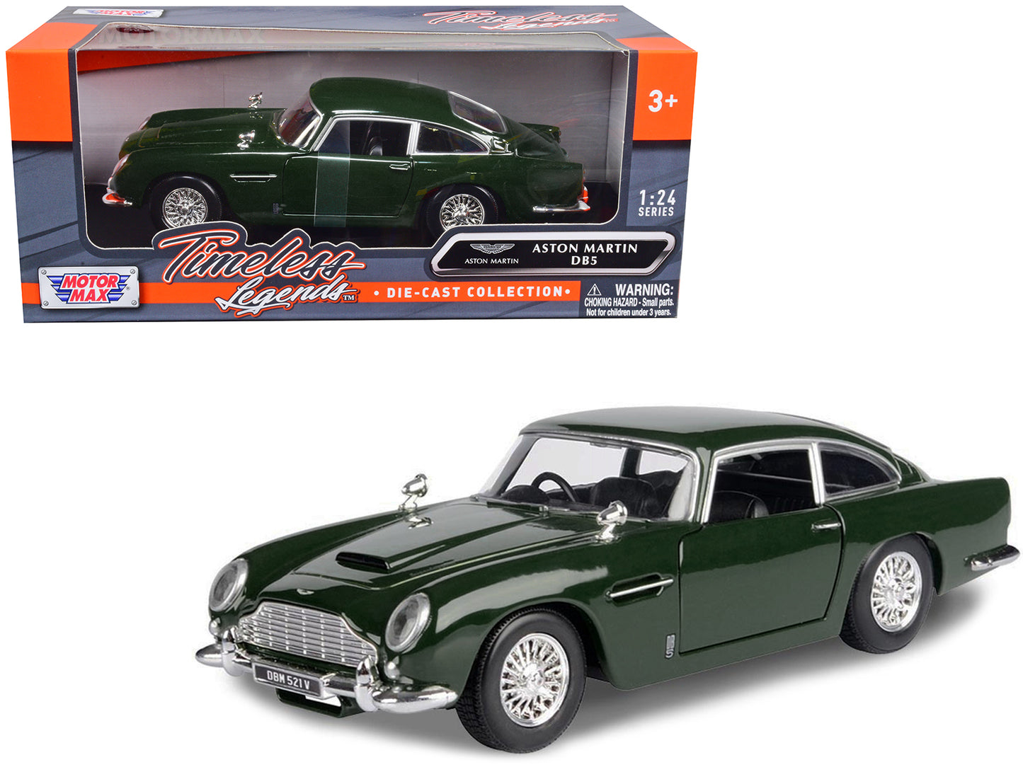 Aston Martin DB5 RHD (Right Hand Drive) Dark Green "Timeless Legends" Series 1/24 Diecast Model Car by Motormax <h2>Aston Motormax</h2> <p>High-quality perfect for collectors and enthusiasts. Features