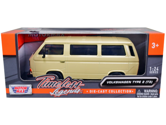 Volkswagen Type 2 (T3) Van Beige "Timeless Legends" Series 1/24 Diecast Model Car by Motormax <h2>Volkswagen Motormax</h2> <p>High-quality perfect for collectors and enthusiasts. Features detailed int