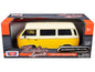Volkswagen Type 2 (T3) Van Yellow and Beige "Timeless Legends" Series 1/24 Diecast Model Car by Motormax
