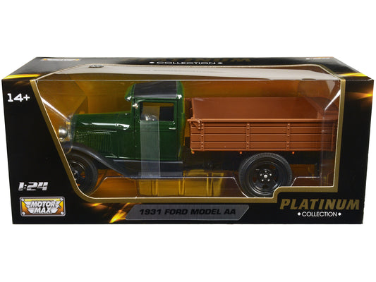 1931 Ford Model AA Pickup Truck Dark Green and Black "Platinum Collection" Series 1/24 Diecast Car by Motormax <h2>1931 Motormax</h2> <p>High-quality perfect for collectors enthusiasts. Features detai