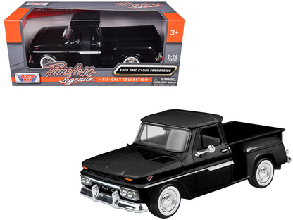 1966 GMC C1000 Fenderside Pickup Truck Black "Timeless Legends" Series 1/24 Diecast Model Car by Motormax <h2>1966 Motormax</h2> <p>High-quality perfect for collectors and enthusiasts. Features detail