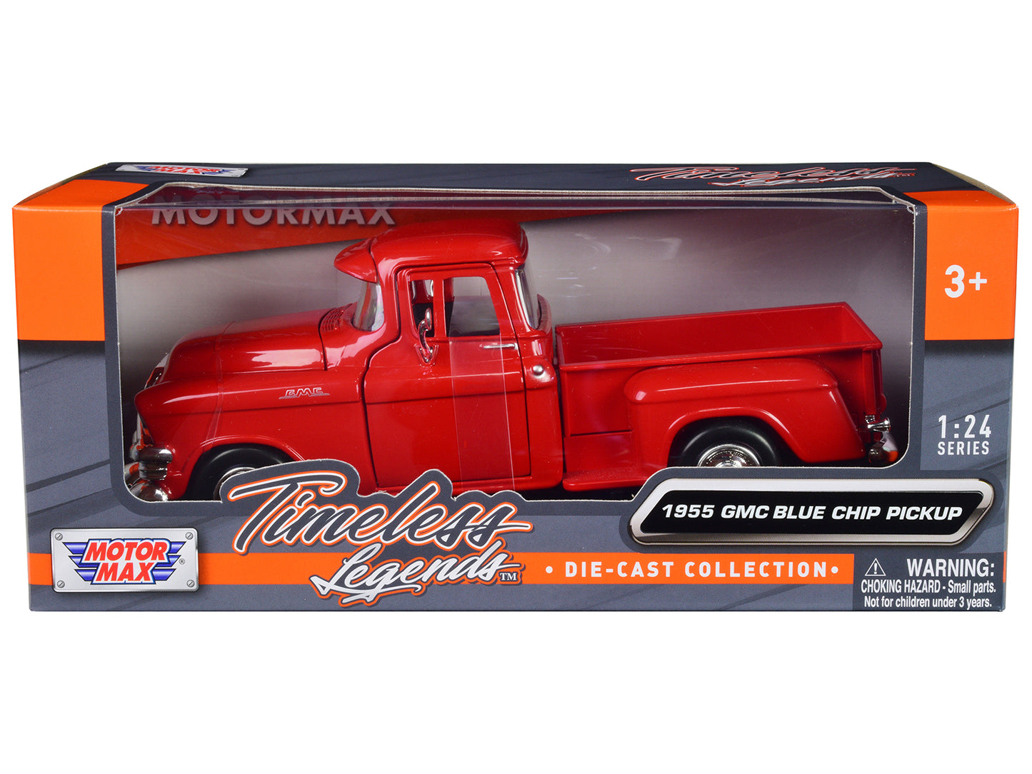 1955 GMC Blue Chip Pickup Truck Red "Timeless Legends" Series 1/24 Diecast Model Car by Motormax <h2>1955 Motormax</h2> <p>High-quality perfect for collectors and enthusiasts. Features detailed interi